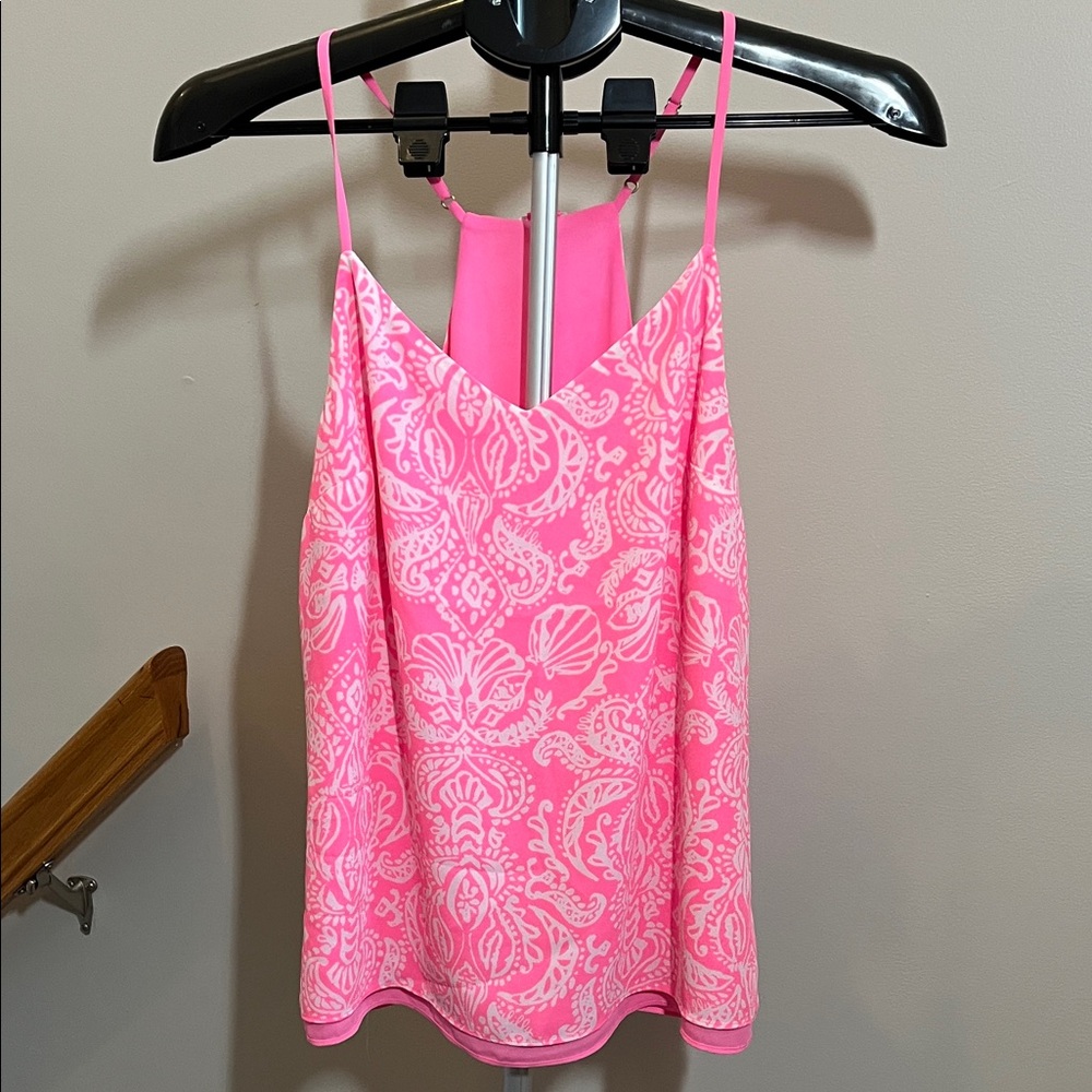 Lilly Pulitzer Bright Pink Paisley Racerback Camisole - Size XSmall